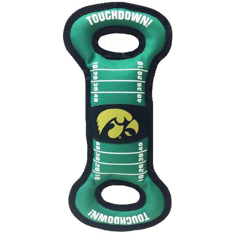 Pets First NCAA Football Field Dog Toy with Squeaker. - Iowa Hawkeyes - for Tug, Toss, and Fetch. - Tough& Durable PET Toy - Image 1